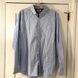 💥50% sale💥Penguin blue check button down shirt size 17-34/35. E#825